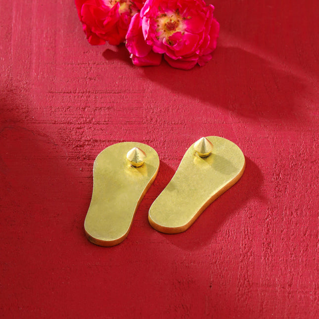 Brass Superfine Charan Paduka (3 Inch)