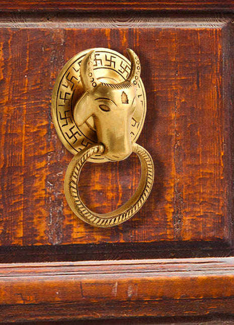 Dhokra Art Vintage Door Pull Elephant Figure Brass Door -  Norway