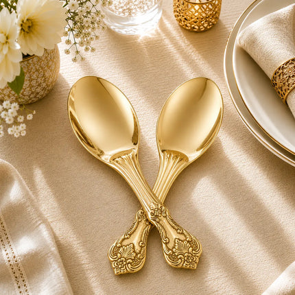 Brass Rice Serving Spoon Pair (9 Inch)
