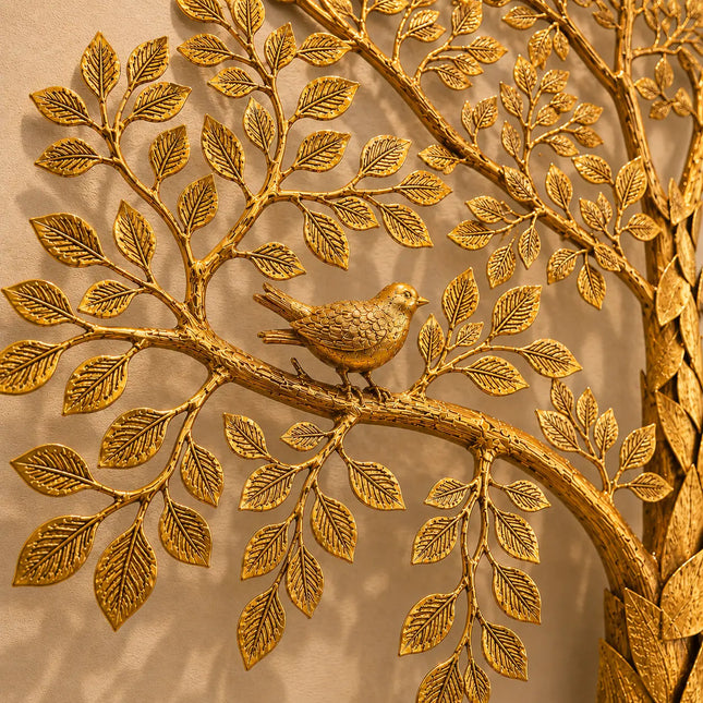 Brass Handcrafted Kalpvriksha Wall Hanging (50 Inch)
