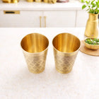 Brass Handcrafted Glass Pair (4 Inch)