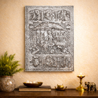 (Krishna govardhan plate) Height - 30.5 inch (22 x 3 x 30.5 inch) ; weight - 5.65 kg