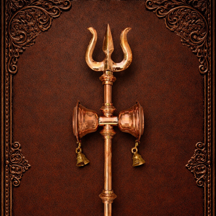 Copper Shiva'S Damru Trishul