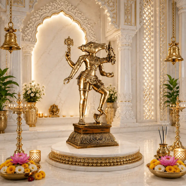 Brass Standing Varahi Devi Idol (24 Inch)
