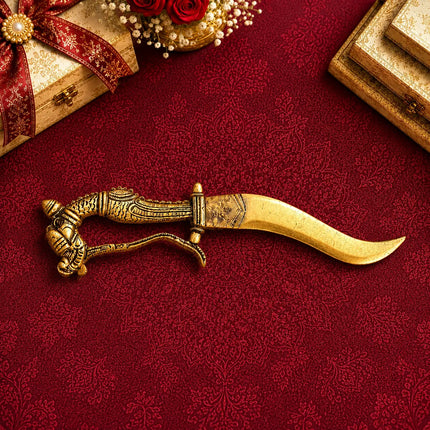 Brass Katar For Ceremonial And Decoration (9.5 Inch)