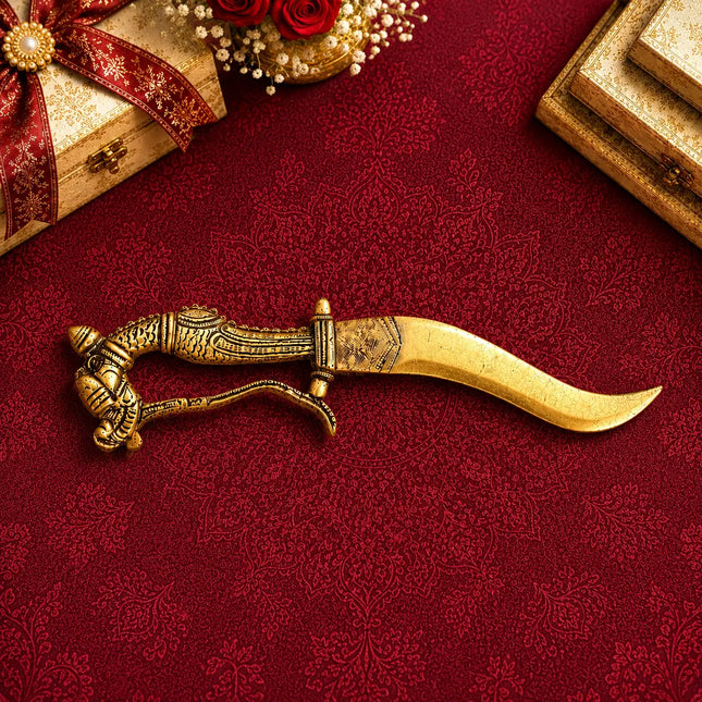 Brass Katar For Ceremonial And Decoration (9.5 Inch)