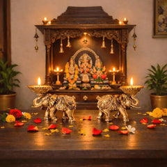Brass Diya Set