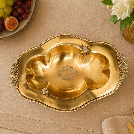 Brass Oval Decorative Dish Bowl / Platter