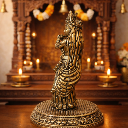 Brass Lightweight Standing Radha Krishna Idol