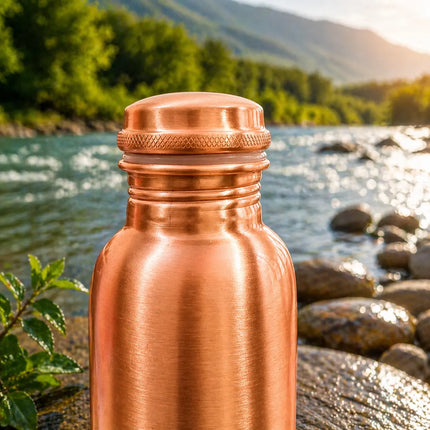 Copper Hammered Water Bottle (10.5 Inch)