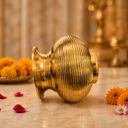 Brass Handcrafted Pooja Kalash (4.5 Inch)