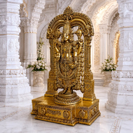 Brass Frame Tirupati Balaji/Venkateshwar Idol (62 Inch)