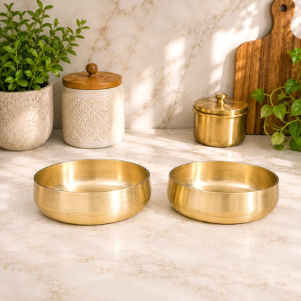 Brass Handcrafted Bowl Pair