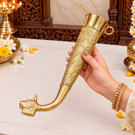 Brass Nandi Gangajali (11.8 Inch)