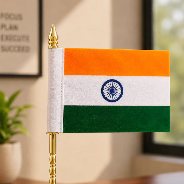 Brass National Single Flag Stand (13.5 Inch)