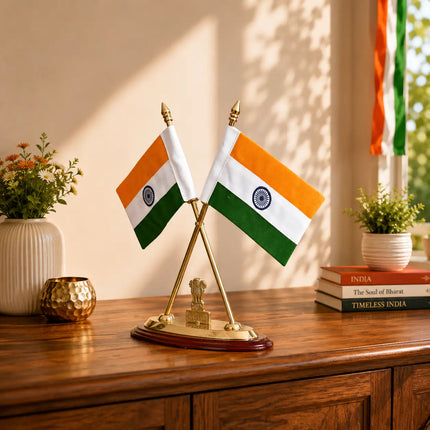 Brass National Flag Stand (12 Inch)