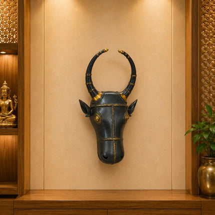 Brass Bull Head Wall Hanging