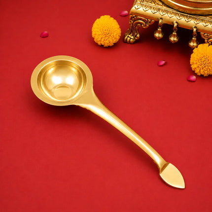 Brass Dhoop Aarti Spoon (9 Inch)