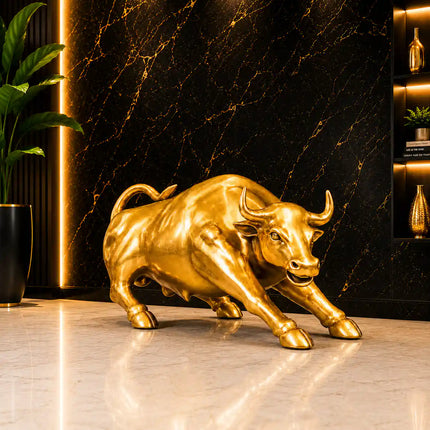 Brass Decorative Bull Statue (15 Inch)