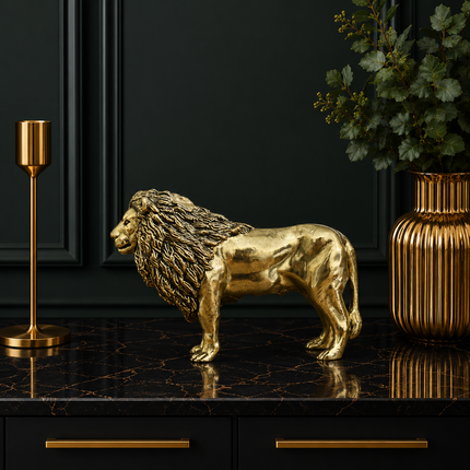 Brass Lightweight Lion Statue (3 Inch)