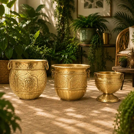 Brass Bucket Planter Pot