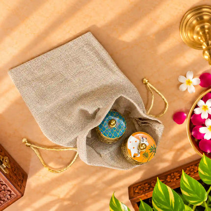 Brass Pooja Potli Gift Hamper: Bulk Corporate Gifting