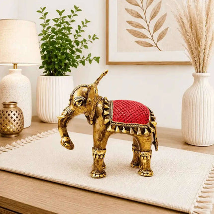 Brass Handcrafted Dhokra Elephant statue
