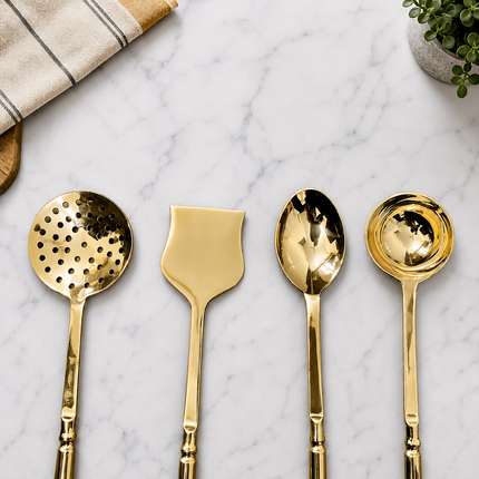 Brass Cooking Kitchen Ladles set (13.5 Inch)
