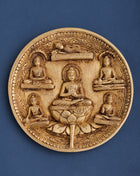 Brass Lord Buddha Wall Hanging Plate (8 Inch)