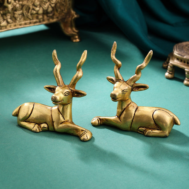 Brass Deer set (3.5 Inch)