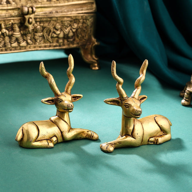 Brass Deer set (3.5 Inch)