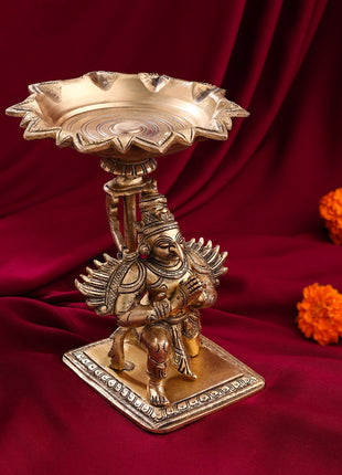 Brass Garuda Multi Wick Lamp (6.8 Inch)