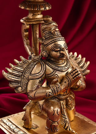 Brass Garuda Multi Wick Lamp (6.8 Inch)