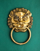 Brass Yali Face Door Knocker (9.5 Inch)