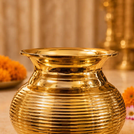 Brass Handcrafted Pooja Kalash (4.5 Inch)