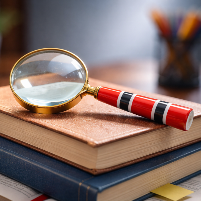 Brass Magnifying Glass With Wooden Handle
