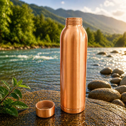 Copper Hammered Water Bottle (10.5 Inch)