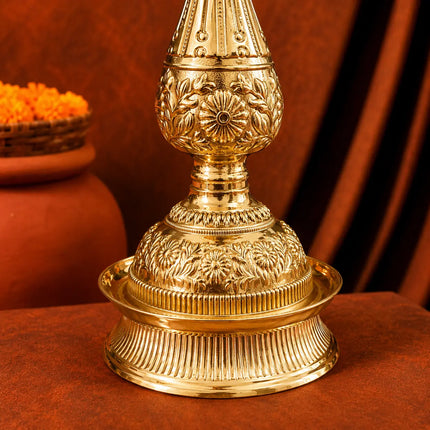 Brass Mahalakshmi Peacock Samai Lamp
