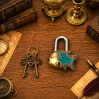 Brass Stone Work Door Lock With Two Keys