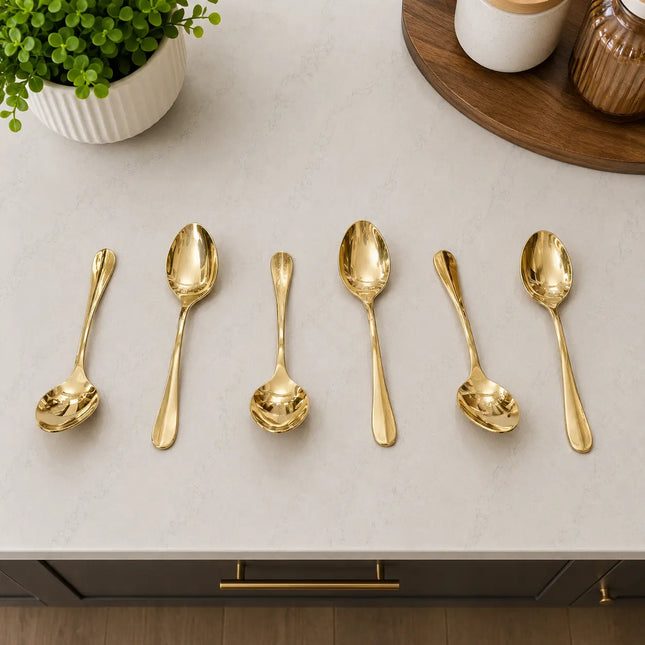 Brass Spoon Set (Pack Of 6)