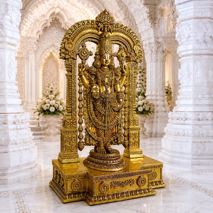 Brass Frame Tirupati Balaji/Venkateshwar Idol (62 Inch)