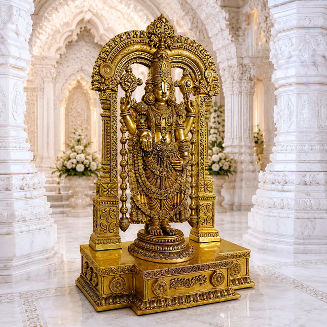 Brass Frame Tirupati Balaji/Venkateshwar Idol (62 Inch)