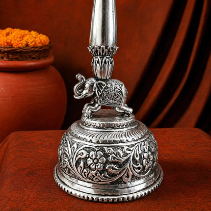 Brass Silver Plated Peacock Long Lamp