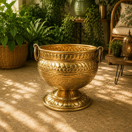 Brass Bucket Planter Pot