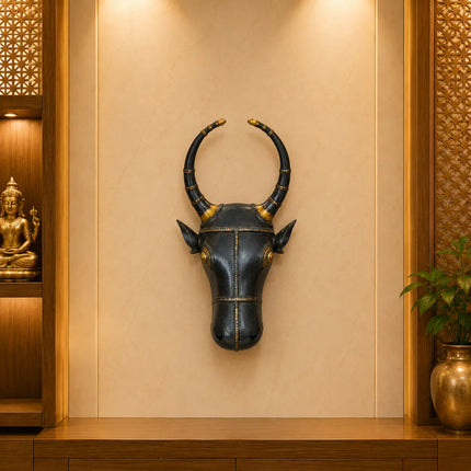 Brass Bull Head Wall Hanging