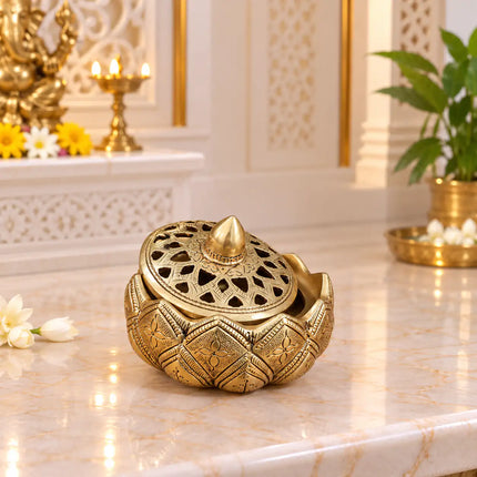 Brass Louts Dhoop Dani & Incense Holder