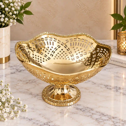 Brass Decorative Fruit Jali Bowl (4.5 inch)