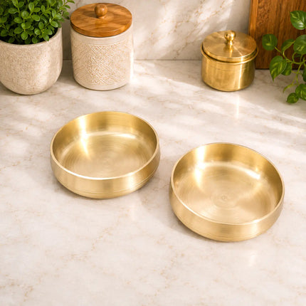 Brass Handcrafted Bowl Pair