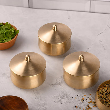 Brass Royal Serving Pot with Lid (4.5 Inch)