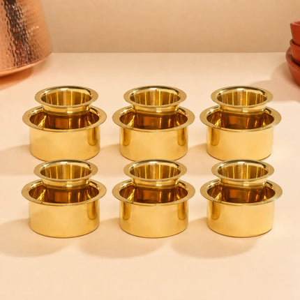 Brass Coffee Davara Cup Pair (2.5 Inch)